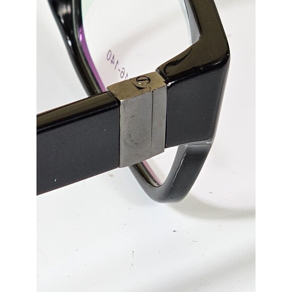 GIANNI PO WOMEN'S EYEGLASSES GP 2616 55-16 140 SOLID BLACK NWT DEMO LENSES - Picture 9 of 16